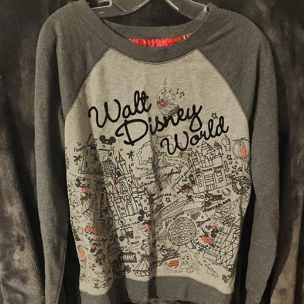 Disney Gray Sweatshirt with Walt Disney World Design